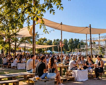 Solrig festivalstemning